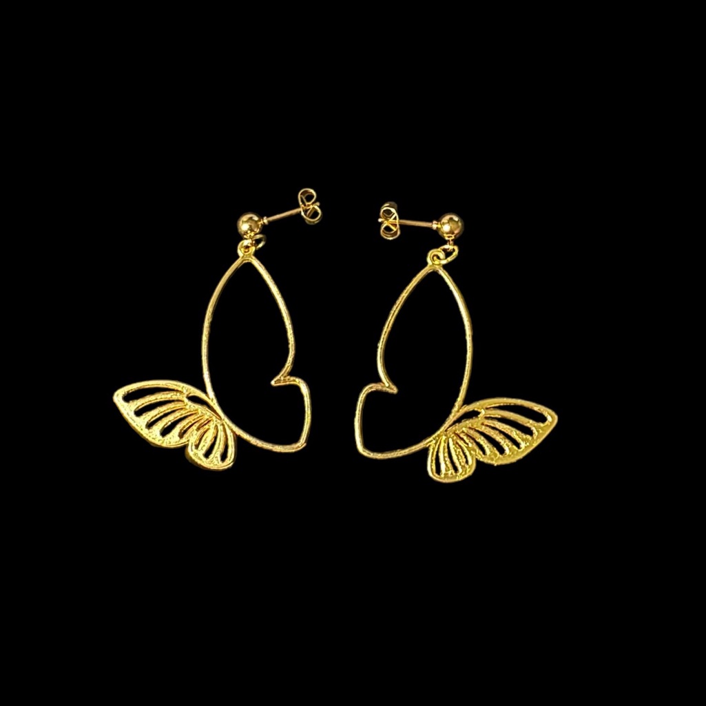 Golden Butterfly Earrings